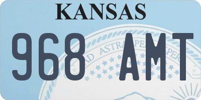KS license plate 968AMT