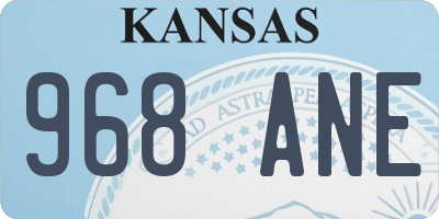 KS license plate 968ANE