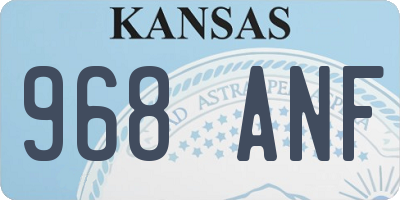 KS license plate 968ANF