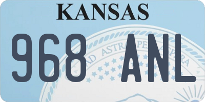KS license plate 968ANL