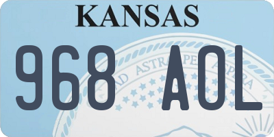 KS license plate 968AOL