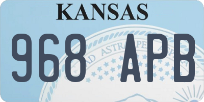 KS license plate 968APB