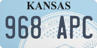 KS license plate 968APC