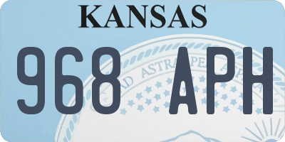 KS license plate 968APH