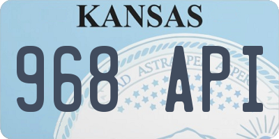 KS license plate 968API