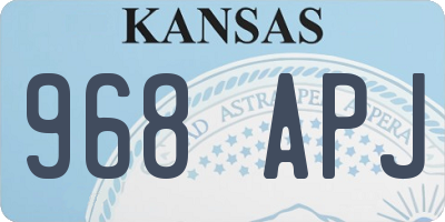 KS license plate 968APJ