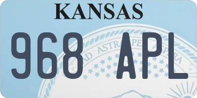 KS license plate 968APL