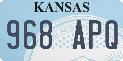 KS license plate 968APQ