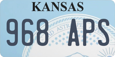 KS license plate 968APS