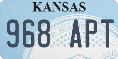 KS license plate 968APT