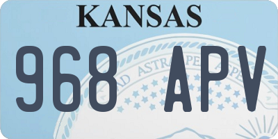 KS license plate 968APV