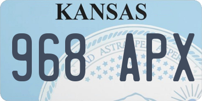 KS license plate 968APX