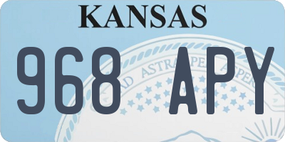 KS license plate 968APY