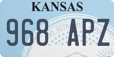 KS license plate 968APZ
