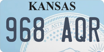 KS license plate 968AQR