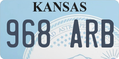 KS license plate 968ARB
