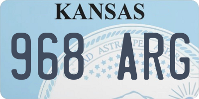 KS license plate 968ARG