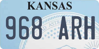 KS license plate 968ARH