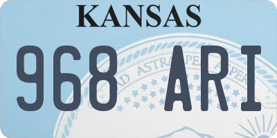 KS license plate 968ARI