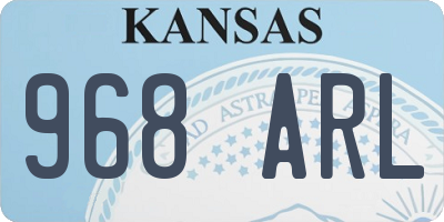 KS license plate 968ARL