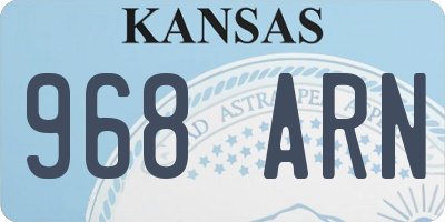 KS license plate 968ARN