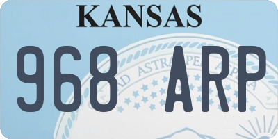 KS license plate 968ARP