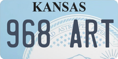 KS license plate 968ART