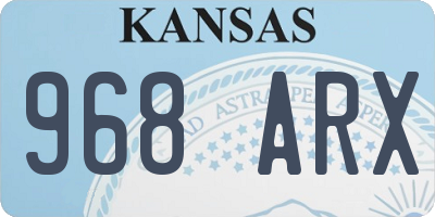 KS license plate 968ARX