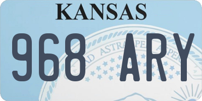 KS license plate 968ARY