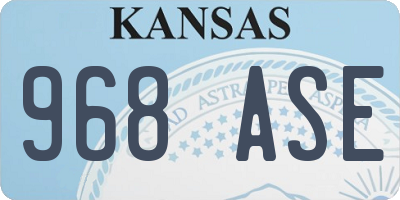 KS license plate 968ASE