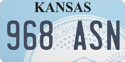 KS license plate 968ASN