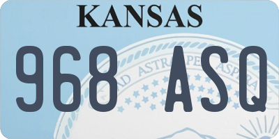 KS license plate 968ASQ