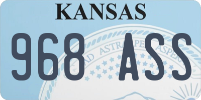 KS license plate 968ASS