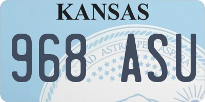 KS license plate 968ASU