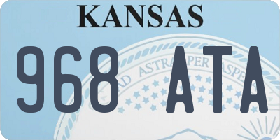 KS license plate 968ATA