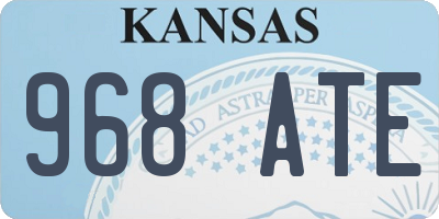 KS license plate 968ATE
