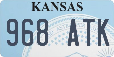 KS license plate 968ATK