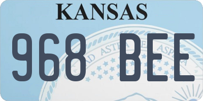 KS license plate 968BEE