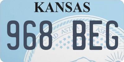 KS license plate 968BEG