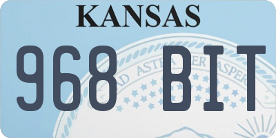 KS license plate 968BIT
