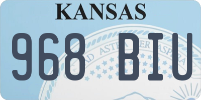 KS license plate 968BIU