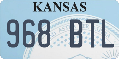 KS license plate 968BTL