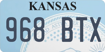 KS license plate 968BTX