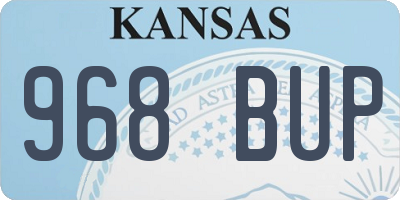 KS license plate 968BUP