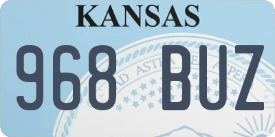 KS license plate 968BUZ