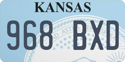 KS license plate 968BXD