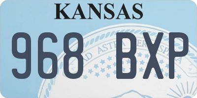 KS license plate 968BXP