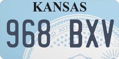 KS license plate 968BXV