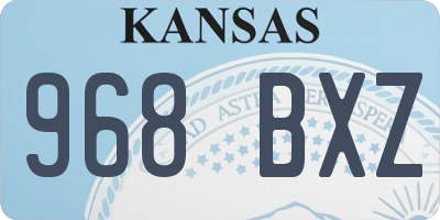 KS license plate 968BXZ