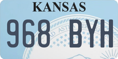 KS license plate 968BYH